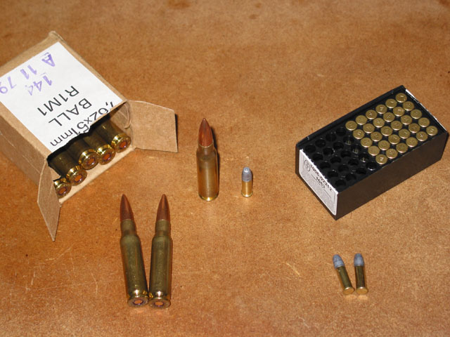 .308 and .22 cartridges